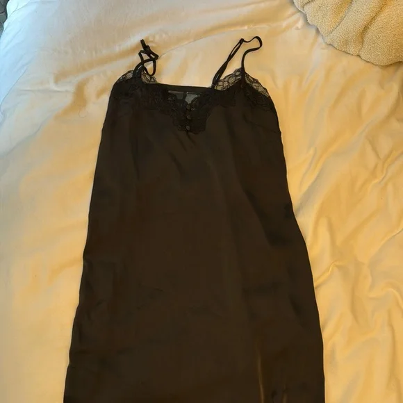H&M | Dresses | Womens Hm Black Midi Lace Slip Dress | Poshmark
